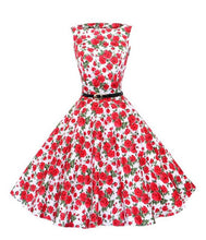 Load image into Gallery viewer, Women Summer Long Dress Black Red