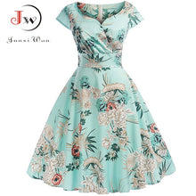 Load image into Gallery viewer, V-Neck Big Swing Vintage Christmas Dress Women
