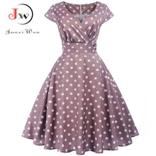 Load image into Gallery viewer, V-Neck Big Swing Vintage Christmas Dress Women