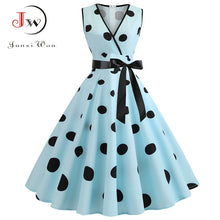 Load image into Gallery viewer, Women 2019 Summer Polka Dot Vintage Dress