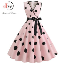 Load image into Gallery viewer, Women 2019 Summer Polka Dot Vintage Dress