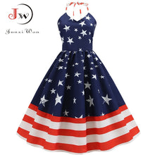 Load image into Gallery viewer, Summer Dresses Women Sexy V Neck Star Print